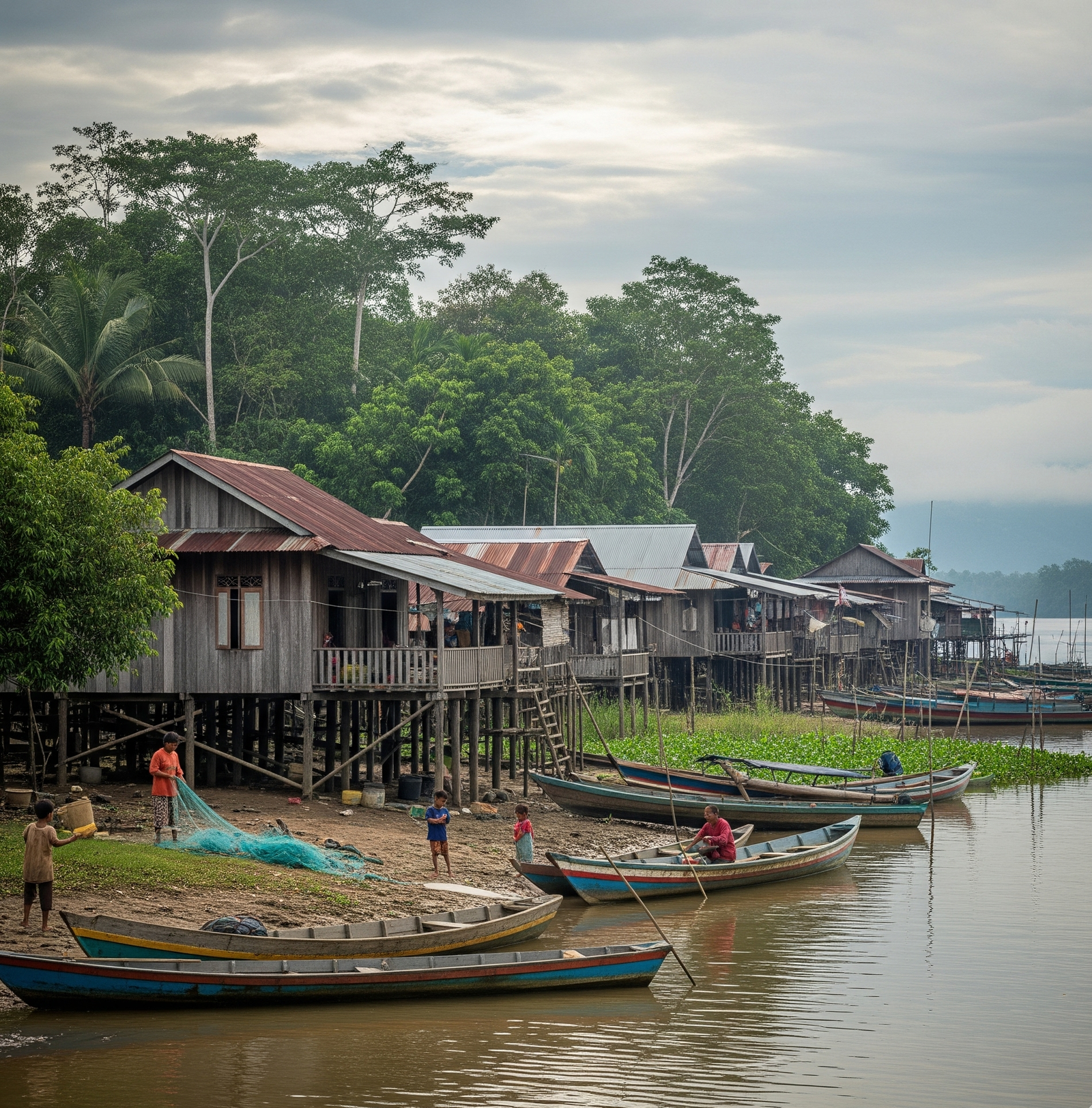 A smiling woman with a laptop and educational icons around her